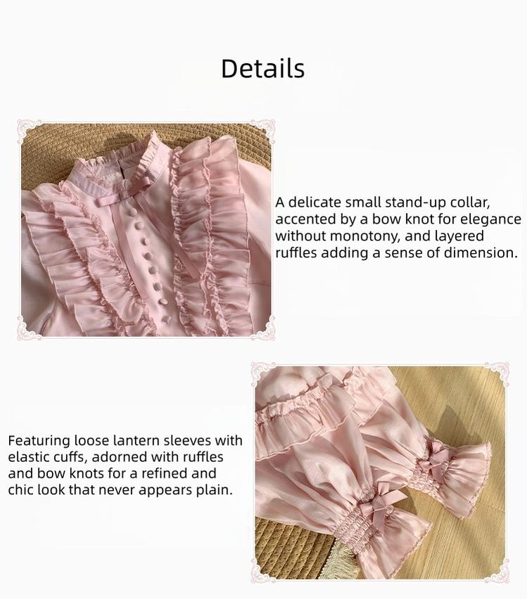 Miss Laura - Versatile Classic Lolita Blouse, Lattern Sleeves 44703:819377