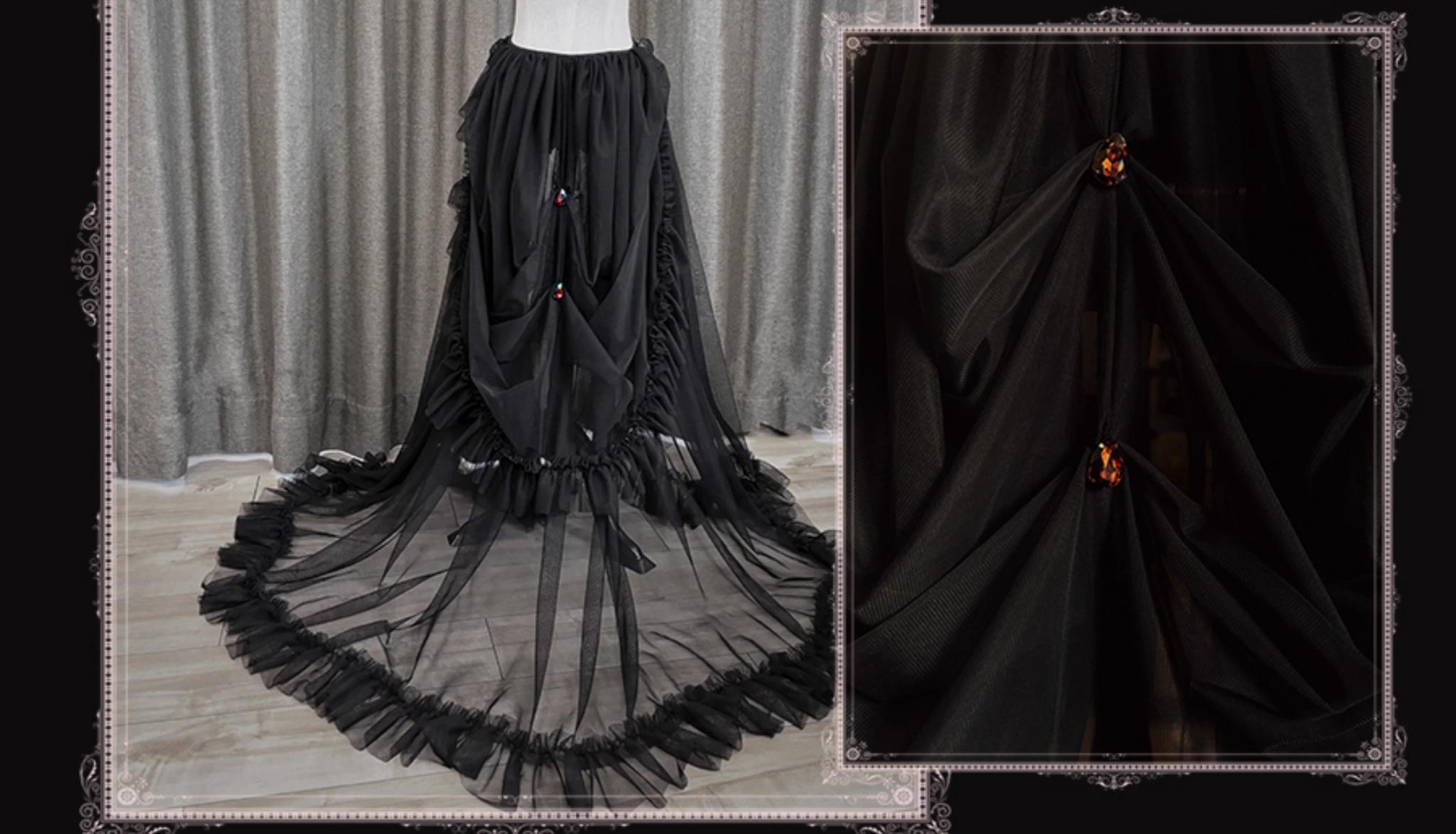 Caged Bird Hotel - Reborn Ancient God - Gothic Lolita Shirt & Skirt Set 35812:505156