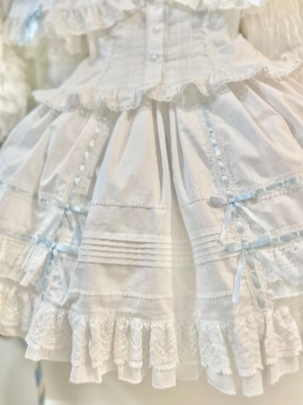 AerialCat - Praying Snowfall - Old School Lolita Skirt Suit Cape Princess Sleeve Shirt (L M S XL) 39180:616006