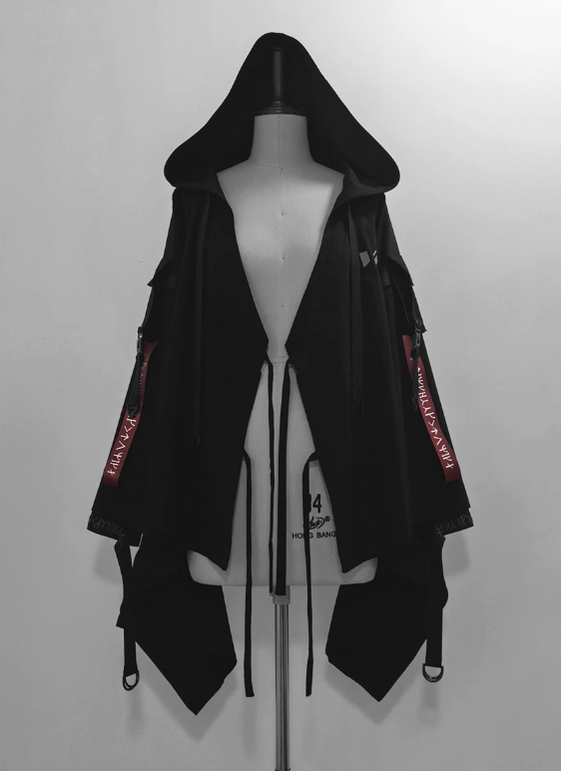 Princess Chronicles - Nameless Blade - Waste Soil Ouji Lolita Black Coat Set S hooded coat only (in-stock)