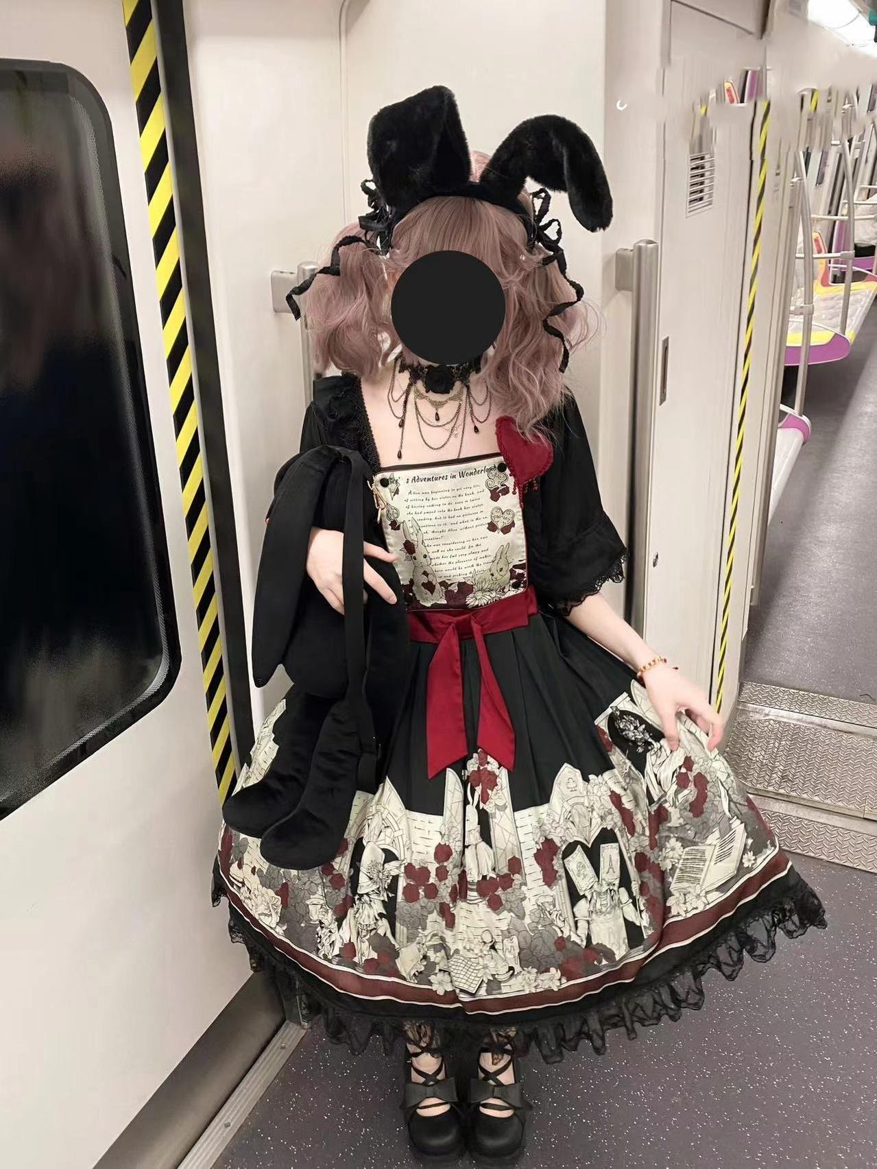 Caged Bird Hotel - Alice - Kawaii Lolita Dress OP Dress Sleepwear