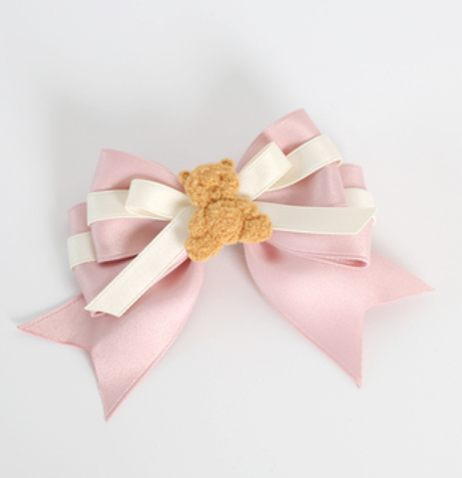 Xiaogui - Macarons Bear - Kawaii Lolita Bow Headbands and Hair Clips No.1 bear fish mouth clip