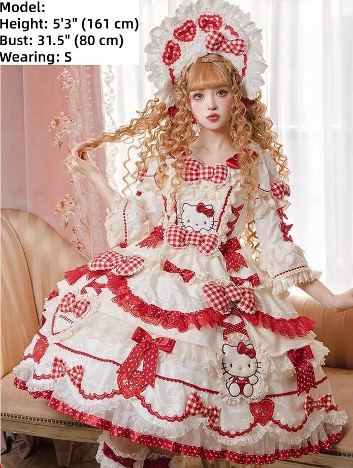 IP Collaboration Sweet Lolita OP Dress, Kitty Details