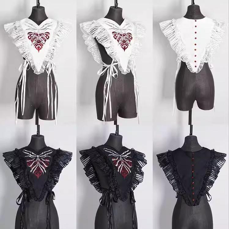 MMM - Gothic Lolita Accessory Red Bone Fake Collar