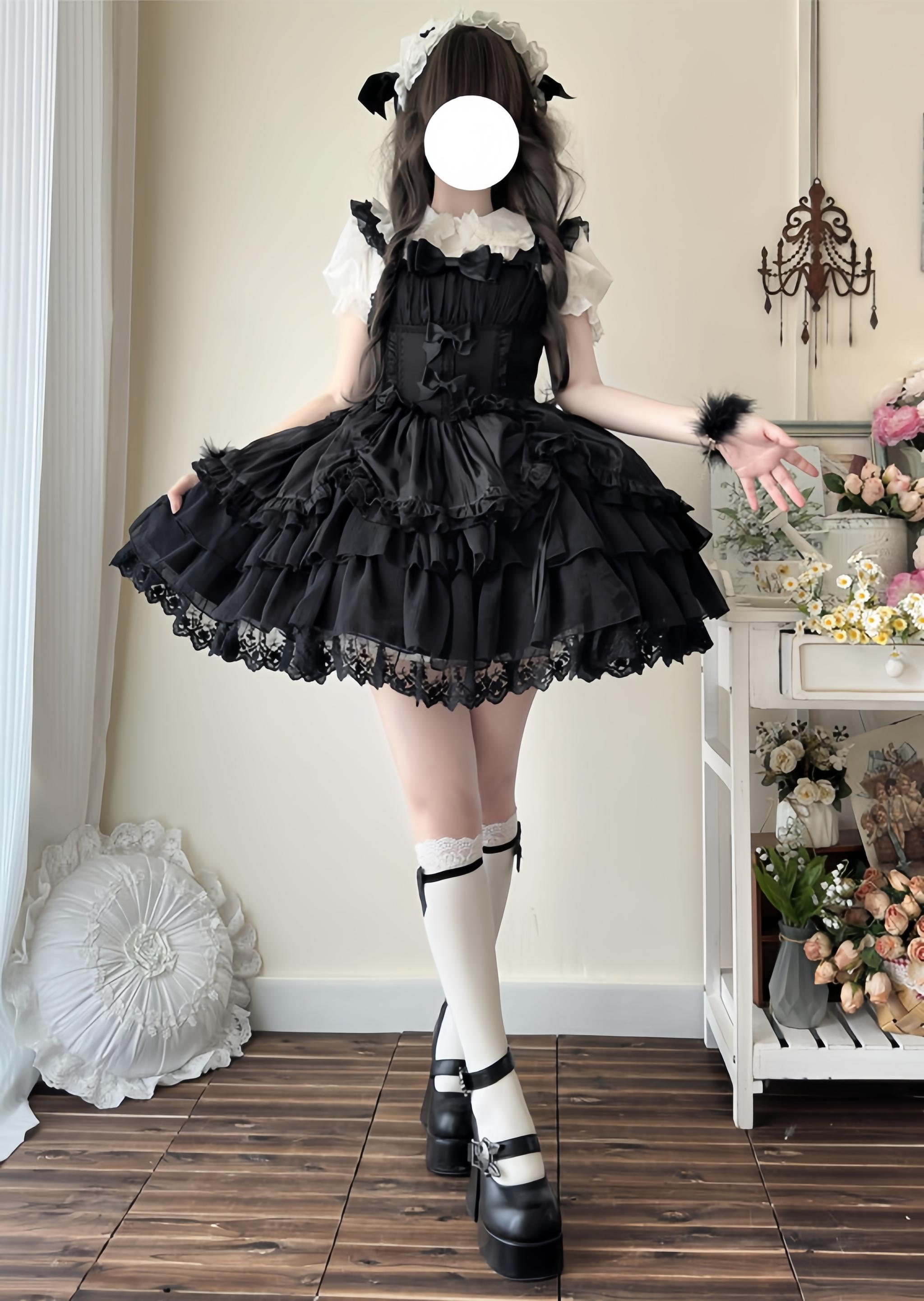 Love of Rebirth - Sweet Lolita JSK Dress, Tiered Hem 44864:826827