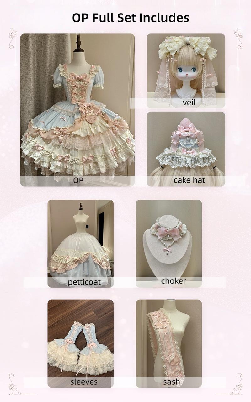Strawberry Ribbon - Sweet Lolita Wedding Dress, Side Opening (2XL L M S XL) 44910:827541
