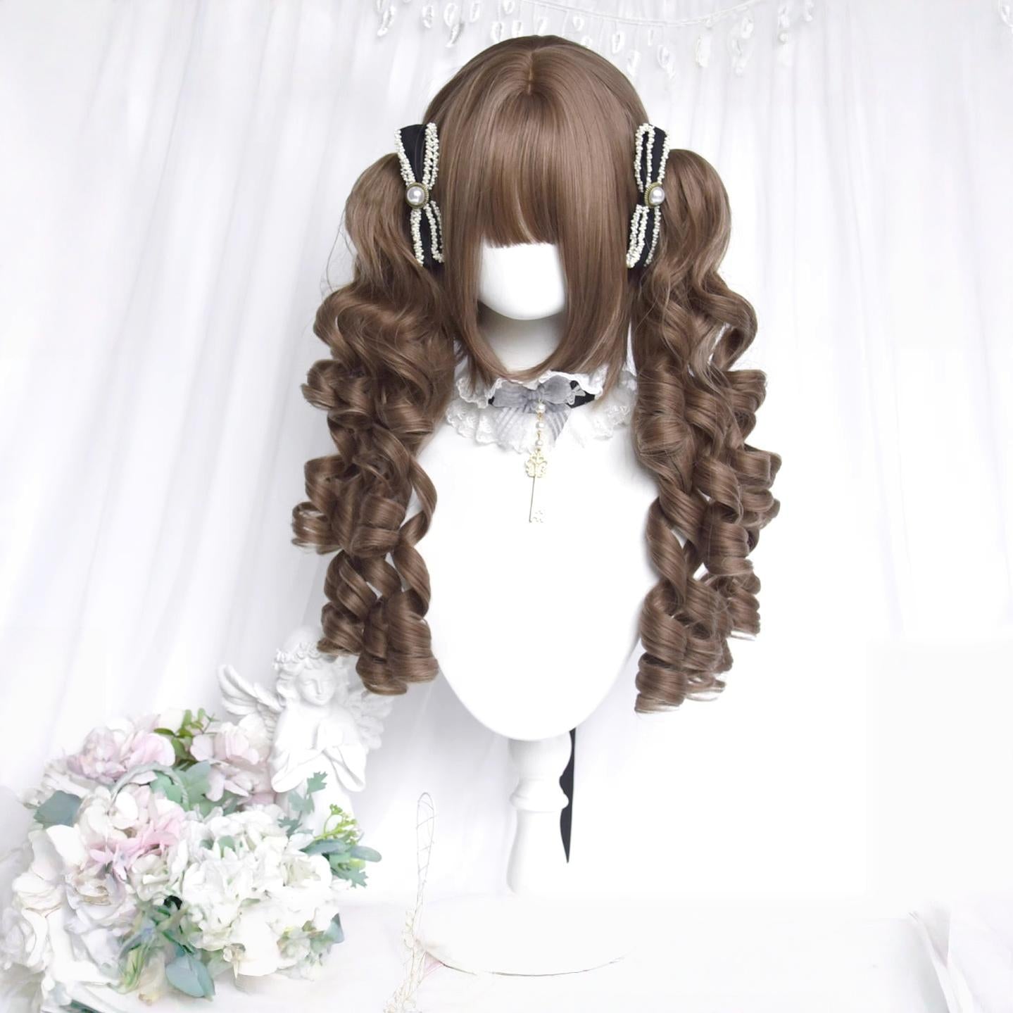 Sinwavy - Doll Like Lolita Wig, Detachable Curl Ponytails 44203:798614