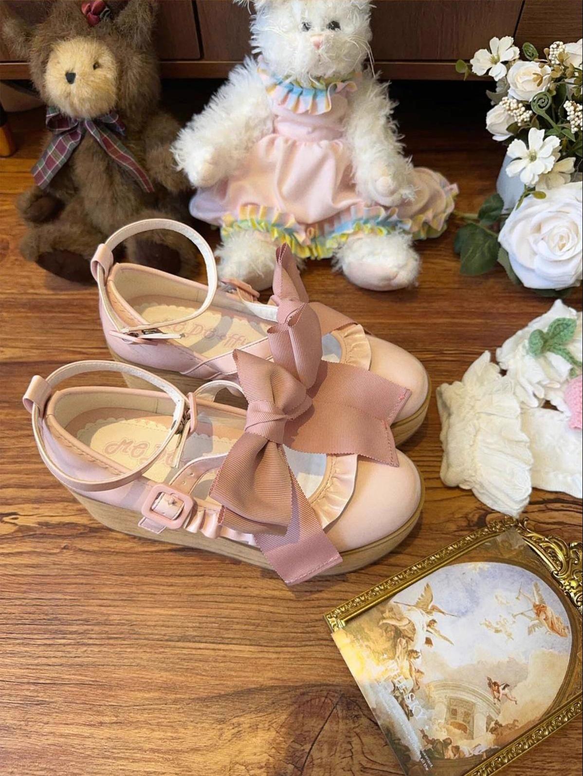 MODO - Shaking Platform - Kawaii Lolita Platform Heels Shoes, Detachable Bow