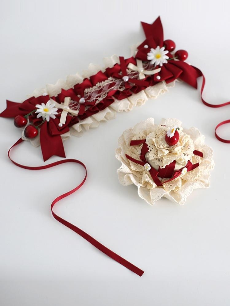 Xiaogui - Country Lolita Headdress, Daisy & Cherry Inspired