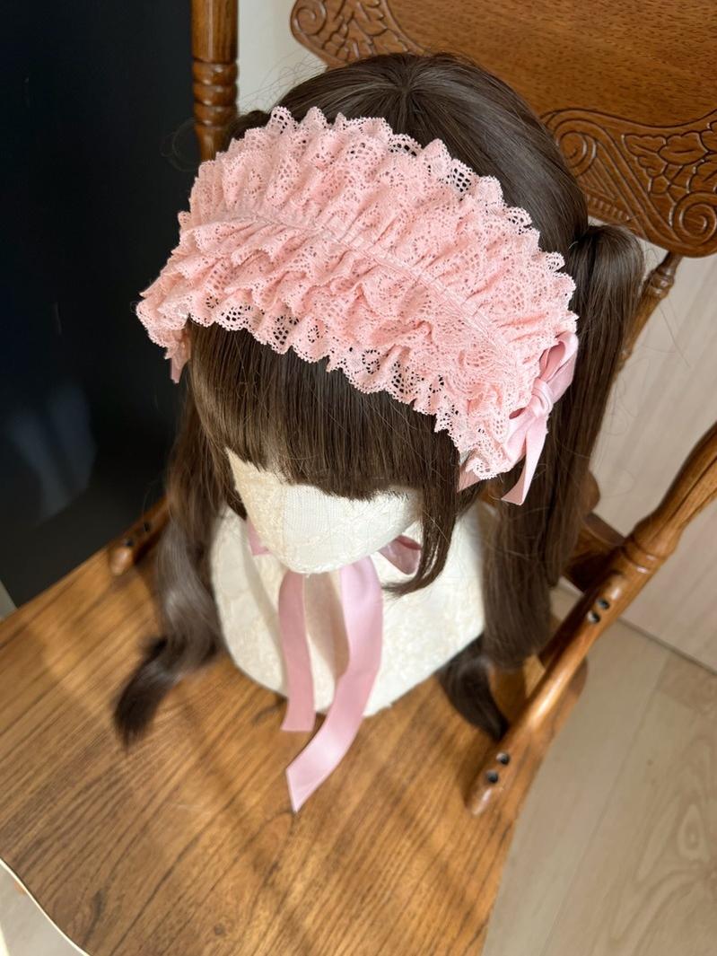 MAID - Customized Elegant Lolita Bow Lace KC Headdress