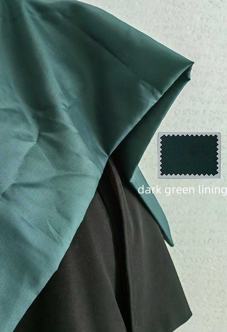 La Pomme - Ouji Lolita Cape With Layered Capelet Customized Color/Size Black (dark green lining) S