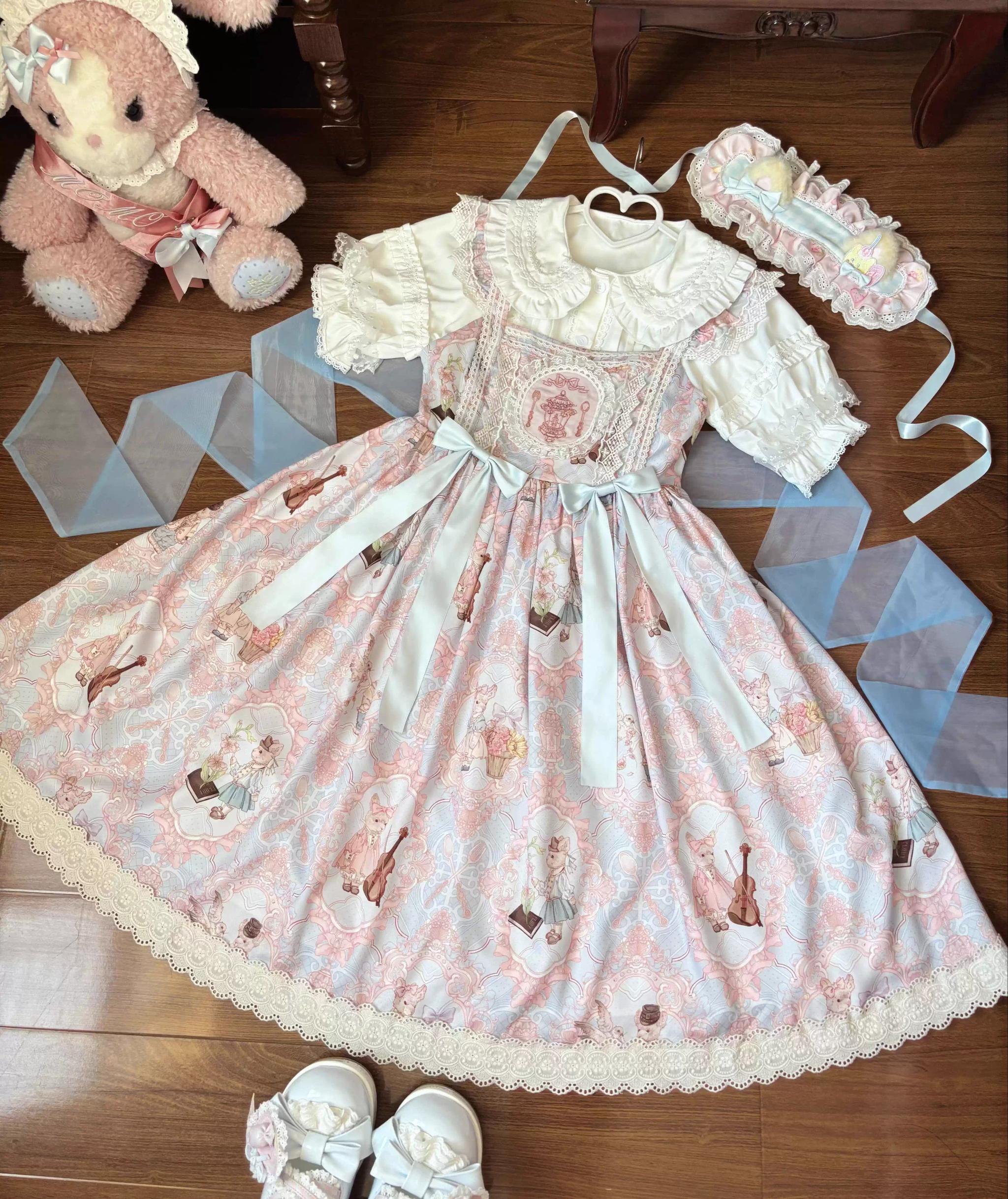 Suiyi - Candy Party - Printed Sweet Lolita JSK, Peter Pan Collar Shirt 44281:802221