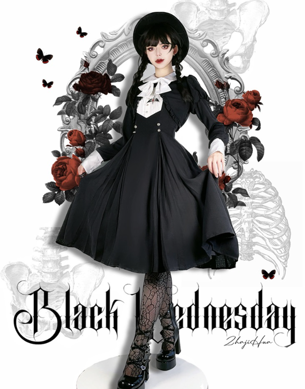Letters from Unknown Star - Collection box - Spring Black Lolita OP