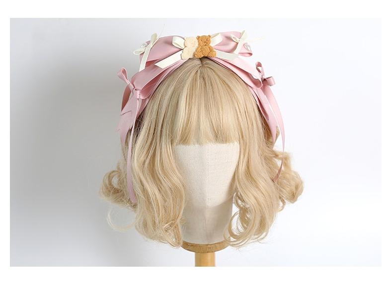 Xiaogui - Macarons Bear - Kawaii Lolita Bow Headbands and Hair Clips