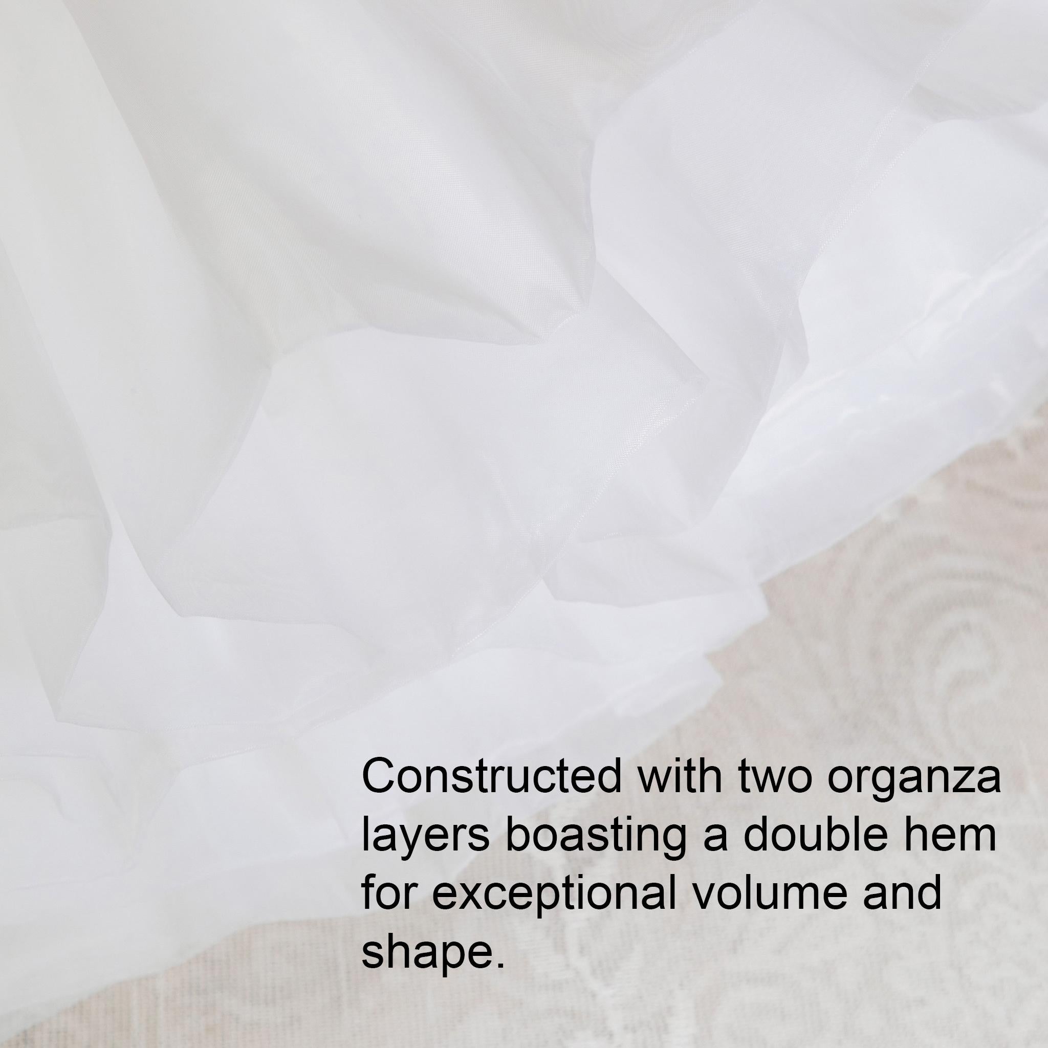 Noloria by 42Lolita - High-Volume White Puffy Lolita Petticoat, 17.7" (45 CM), Cotton Lining