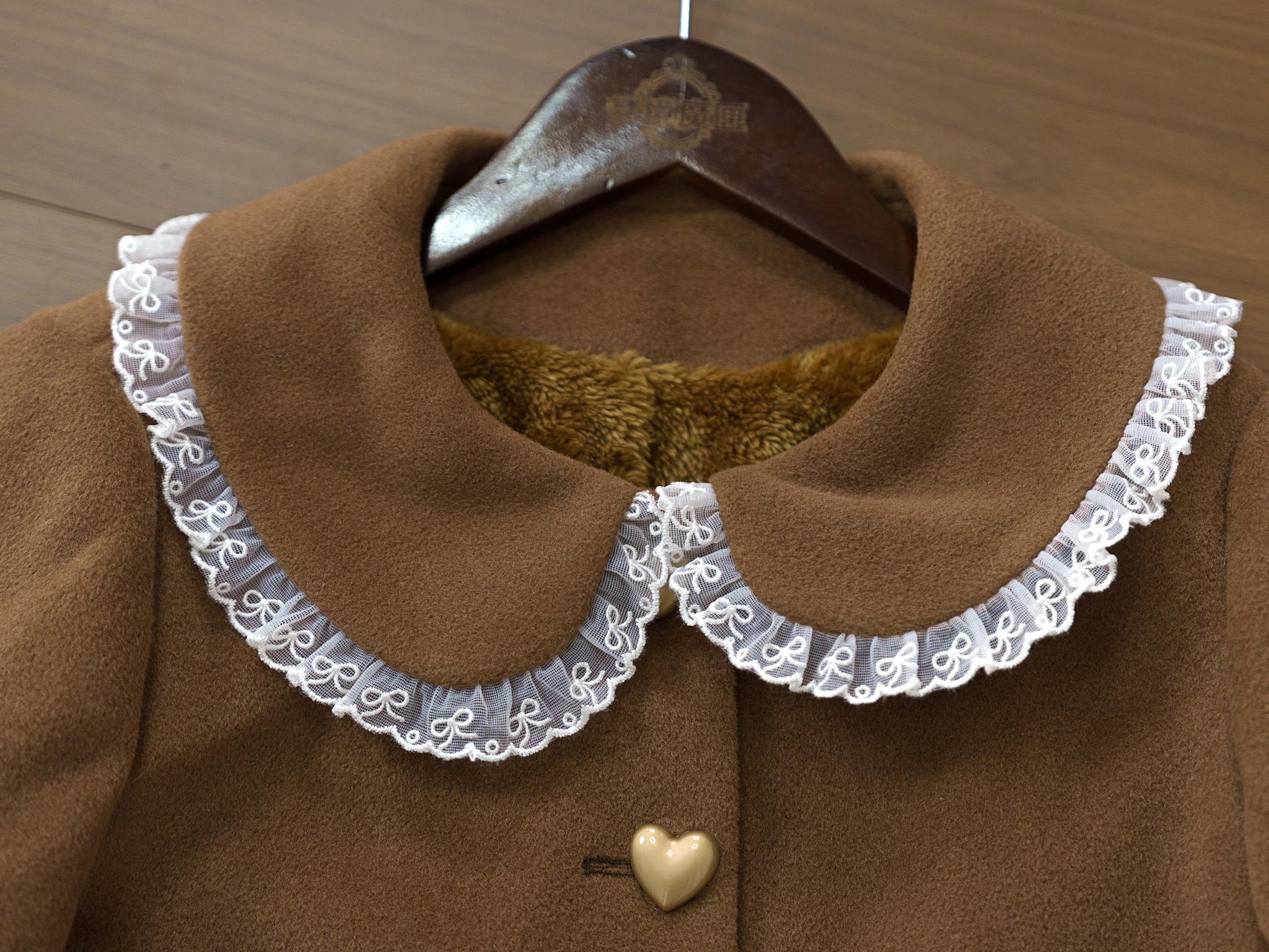 Milk Puff - Winter Fleece-lined Sweet Lolita Coat, Detachable Collar 44043:793451