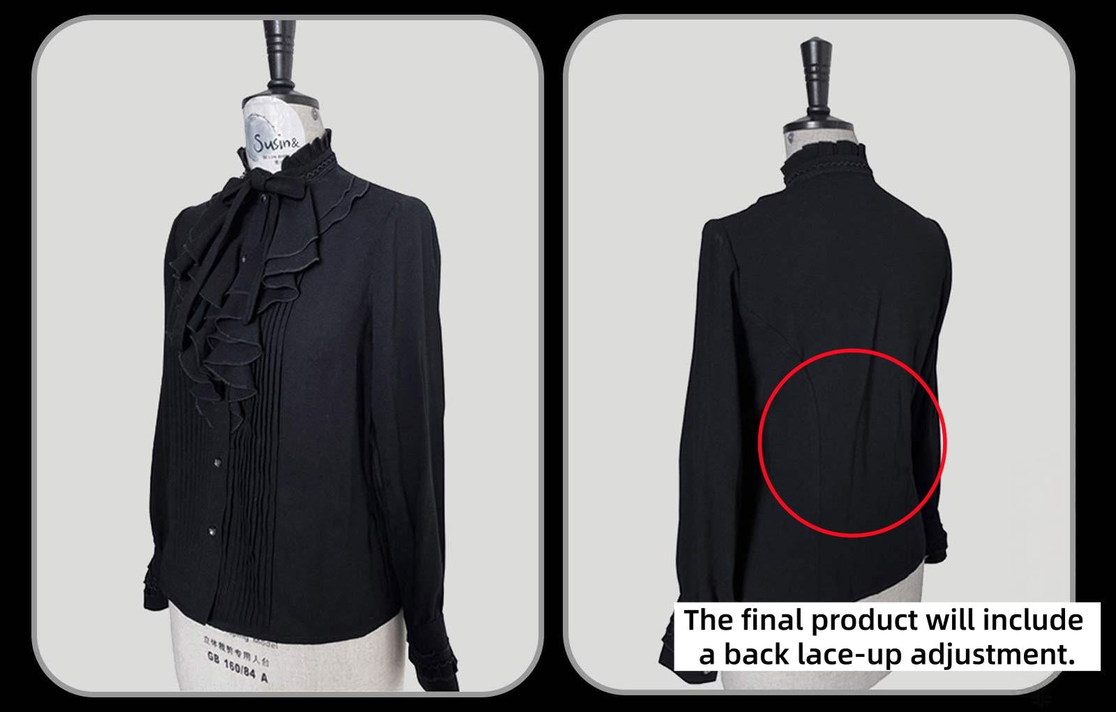 Susin Lolita - Bone-Eroded Butterfly - Gothic Lolita JSK & SK Set 44051:793356