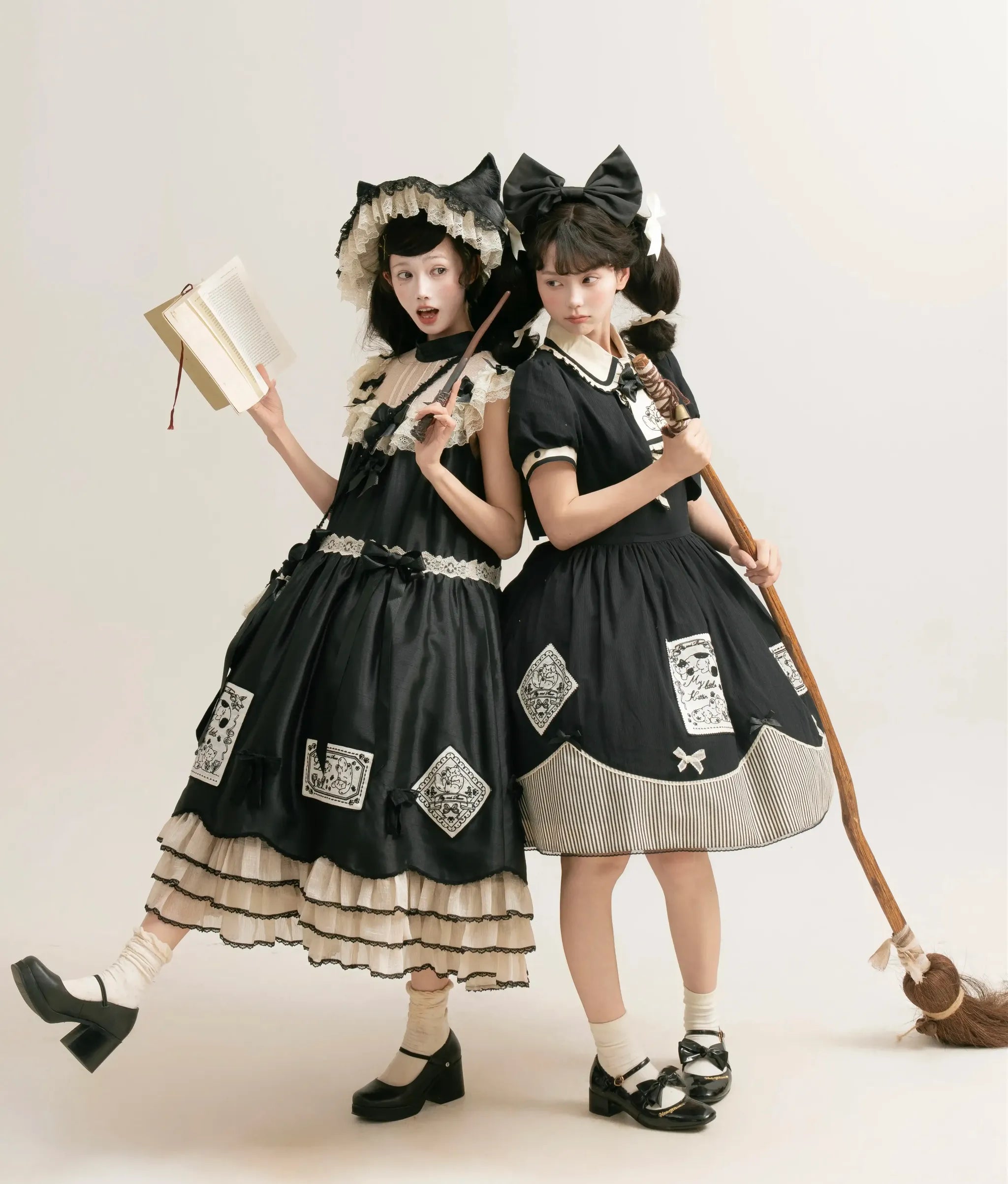 MEEKWIND - My Little Kitten - Doll-Like Lolita OP, Detachable Waist Ties 44223:799018