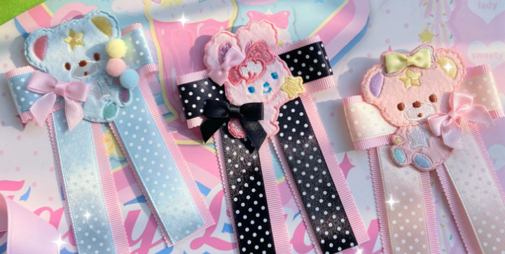 Bear Doll - 1000SE - Lolita Sweet Corsage Hair Clip Pin Accessories