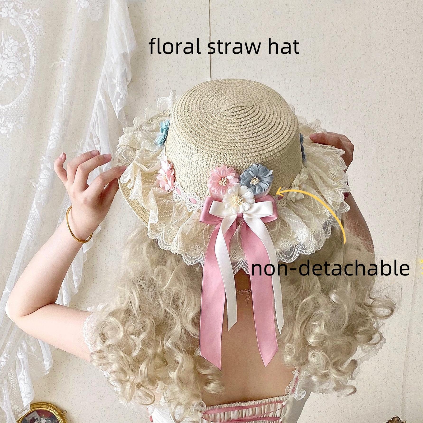 Uncle's Workshop - Fluttering Cherry Spring Strings - Cotton Sweet Lolita JSK Dress (L M S) 42196:776812