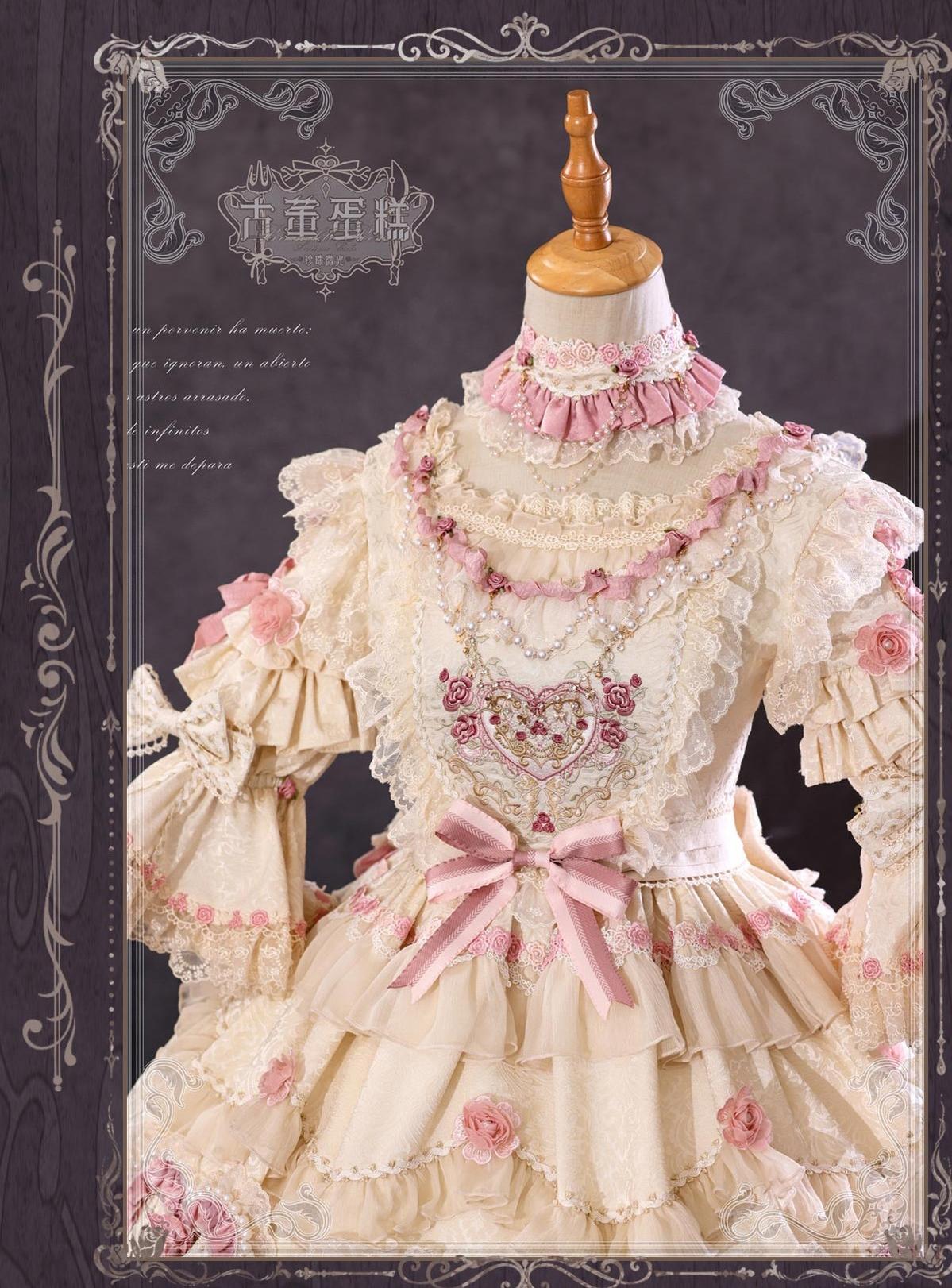 Bramble Rose - Antique Cake - Vintage Lolita OP Princess Dress Gorgeous Lolita Outfit 41536:701722