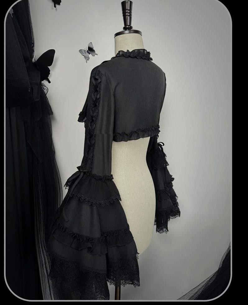 Susin Lolita - Bone-Eroded Butterfly - Gothic Lolita JSK & SK Set 44051:793345