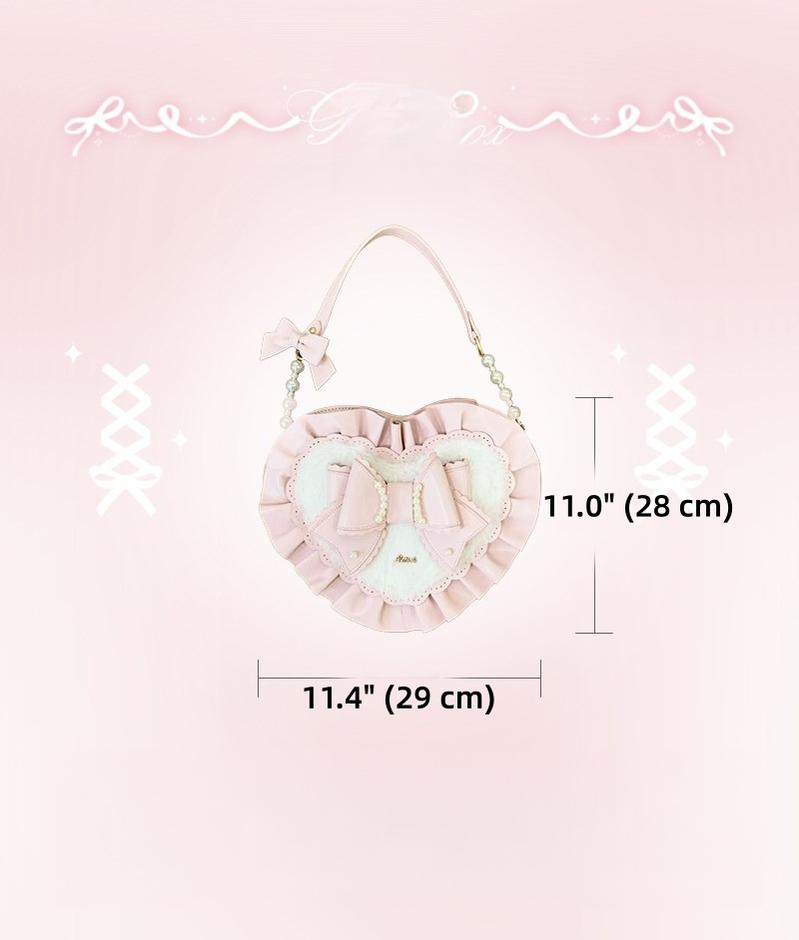Small Gift Box - Sweet Lolita Heart Handbag, Bow Accent 44535:811747