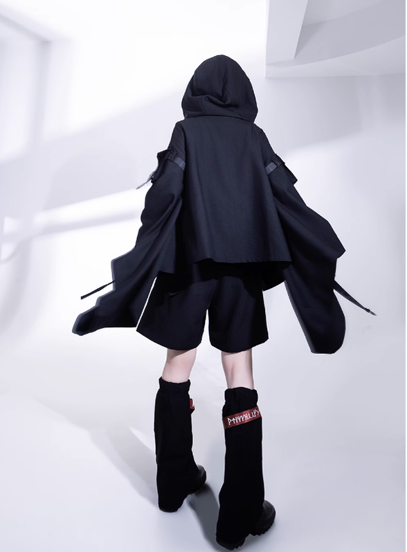 Princess Chronicles - Nameless Blade - Waste Soil Ouji Lolita Black Coat Set