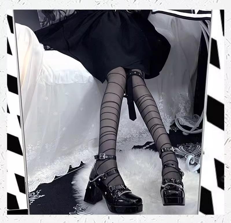 The night of the witch Lolita - Punk Lolita Heels Y2K Elegant Lolita Shoes