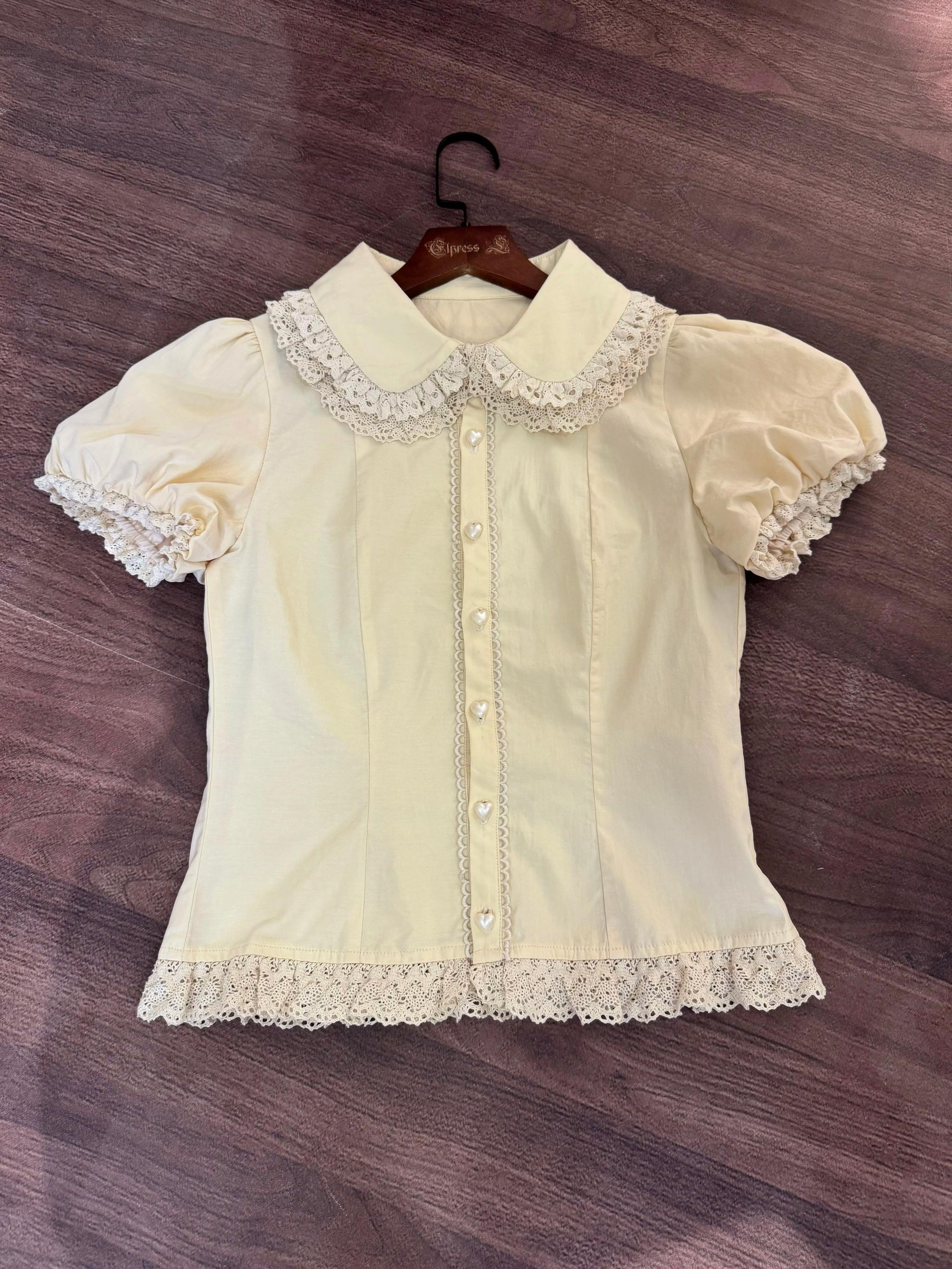 DreamWhale - Showa Dessert Showcase - Kawaii Lolita Dress Suit Pudding-Inspired JSK/Salopette (L M S XL) 43200:771600