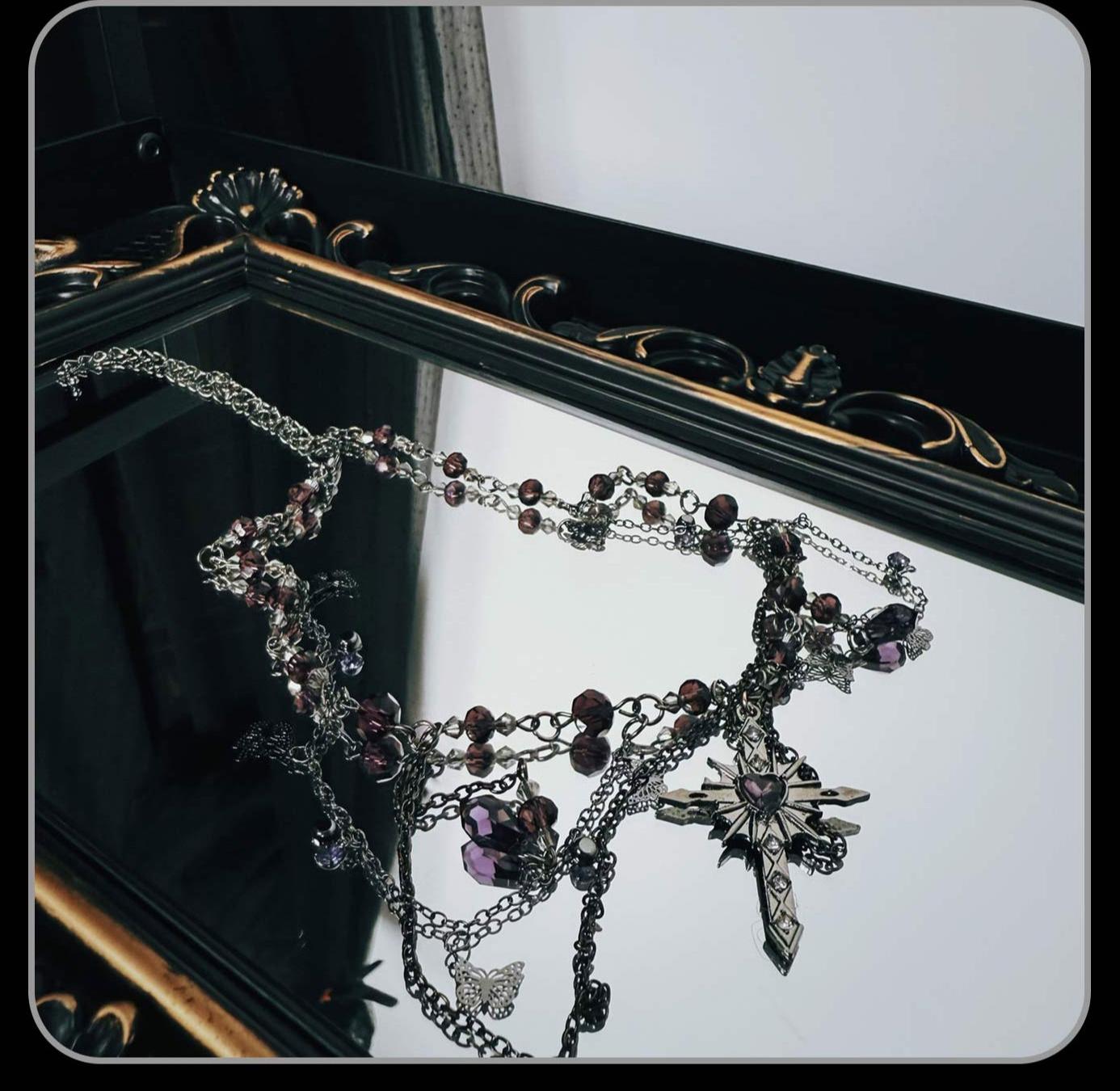 Susin Lolita - Bone-Eroded Butterfly - Gothic Lolita Headdress & Accessories (Necklace) 44052:793604