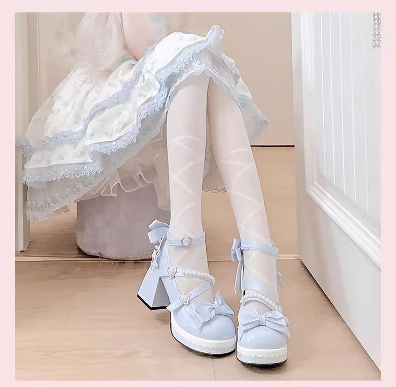 Witch's Night - Crush Complex - Sweet Lolita Heel Shoes, Pearls & Bows 43746:784510