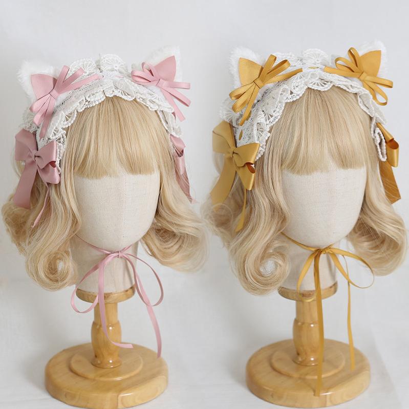 Xiaogui - Sweet Lolita Cat Ear Bow Headband
