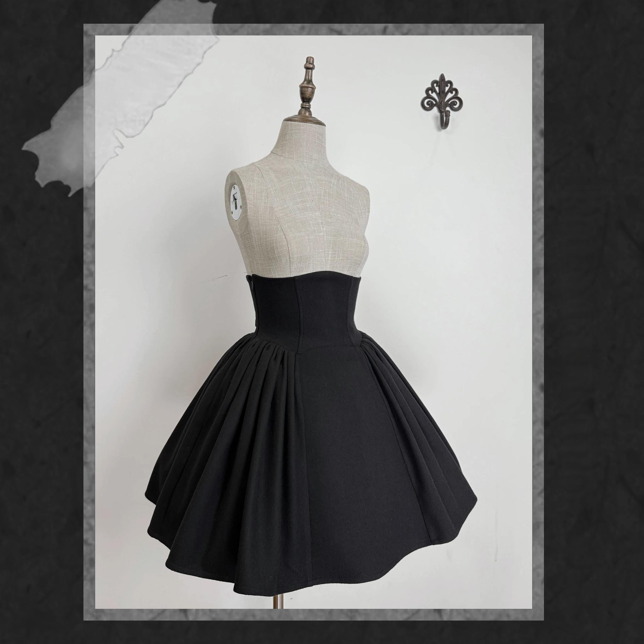 The Seventh Tenet - Classic Lolita Wool SK Set, Detachable Cape 44394:807002