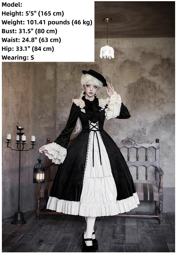 The Nutcracker - Winter Classic Lolita OP Dress, Front Opening 44385:806468