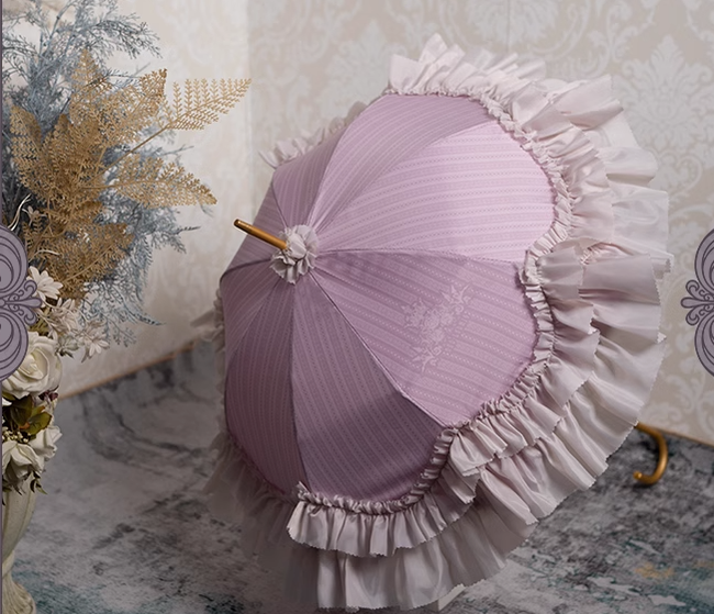 Neo Ludwig~Celebratory Time~Vintage Elegant Lolita Parasol Multicolors purple  