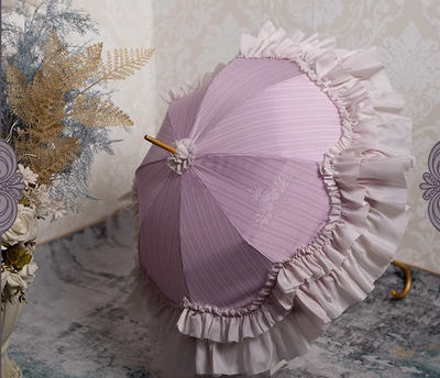 Neo Ludwig~Celebratory Time~Vintage Elegant Lolita Parasol Multicolors purple  
