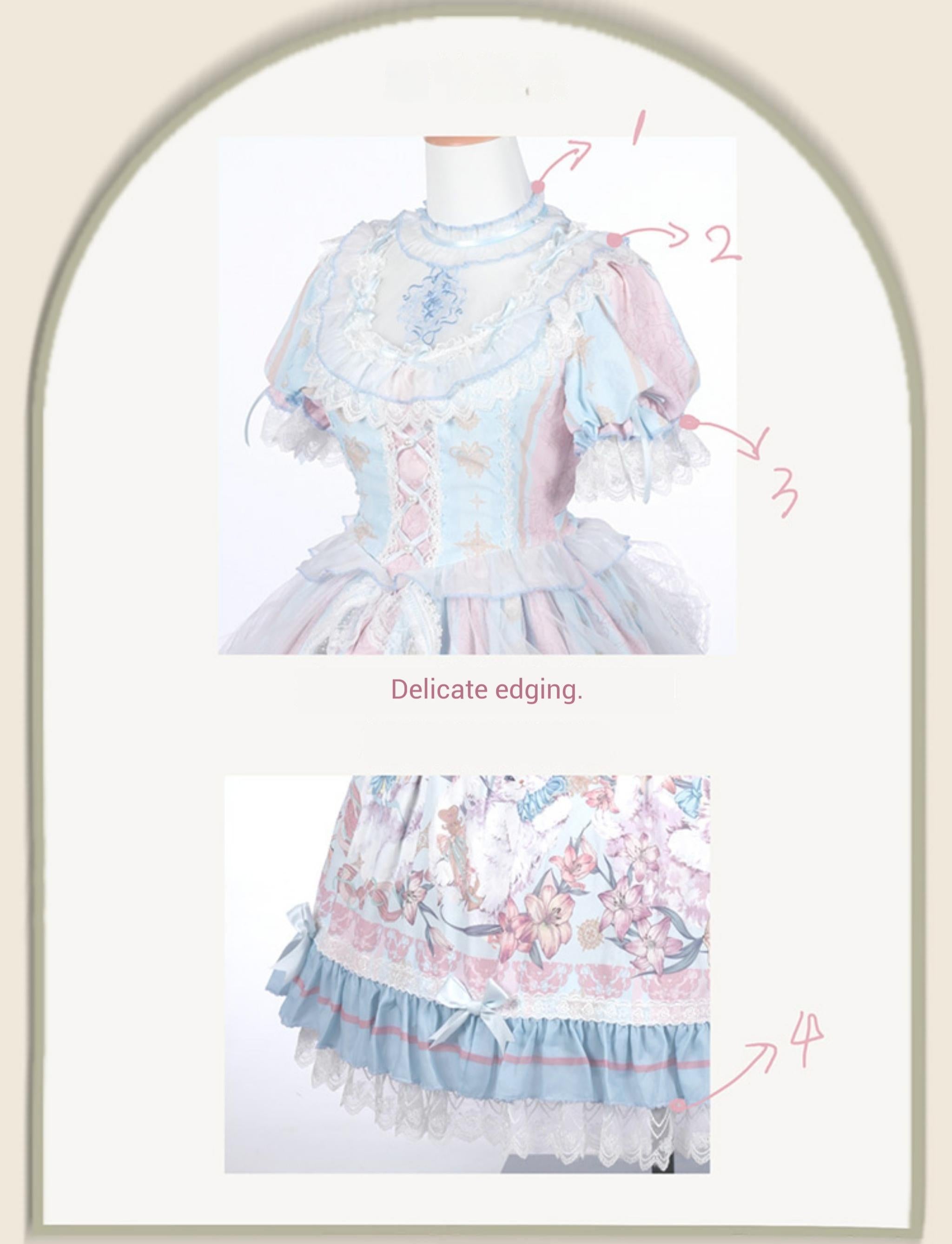 Bolero~Liliana Cat~Sweet Lolita Gorgeous OP Dress with Soft Lace & Organza 42986:760656