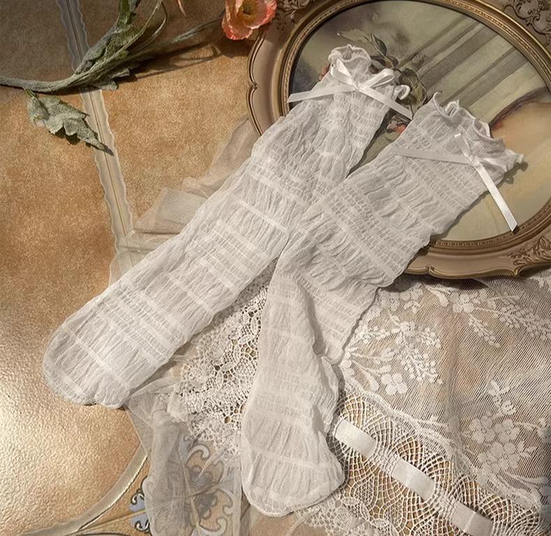 WAGUIR - Sweet Lolita Calf Socks Cute Bow Lolita Socks