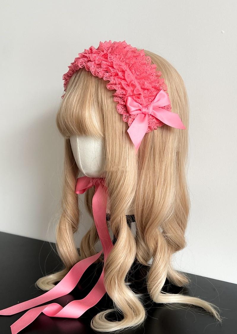 MAID - Customized Elegant Lolita Bow Lace KC Headdress