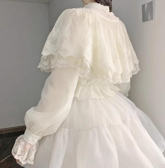 With PUJI~Love Poem~Classic Lolita Shawl 3-Color Versatile Spring Innerwear 34750:492292