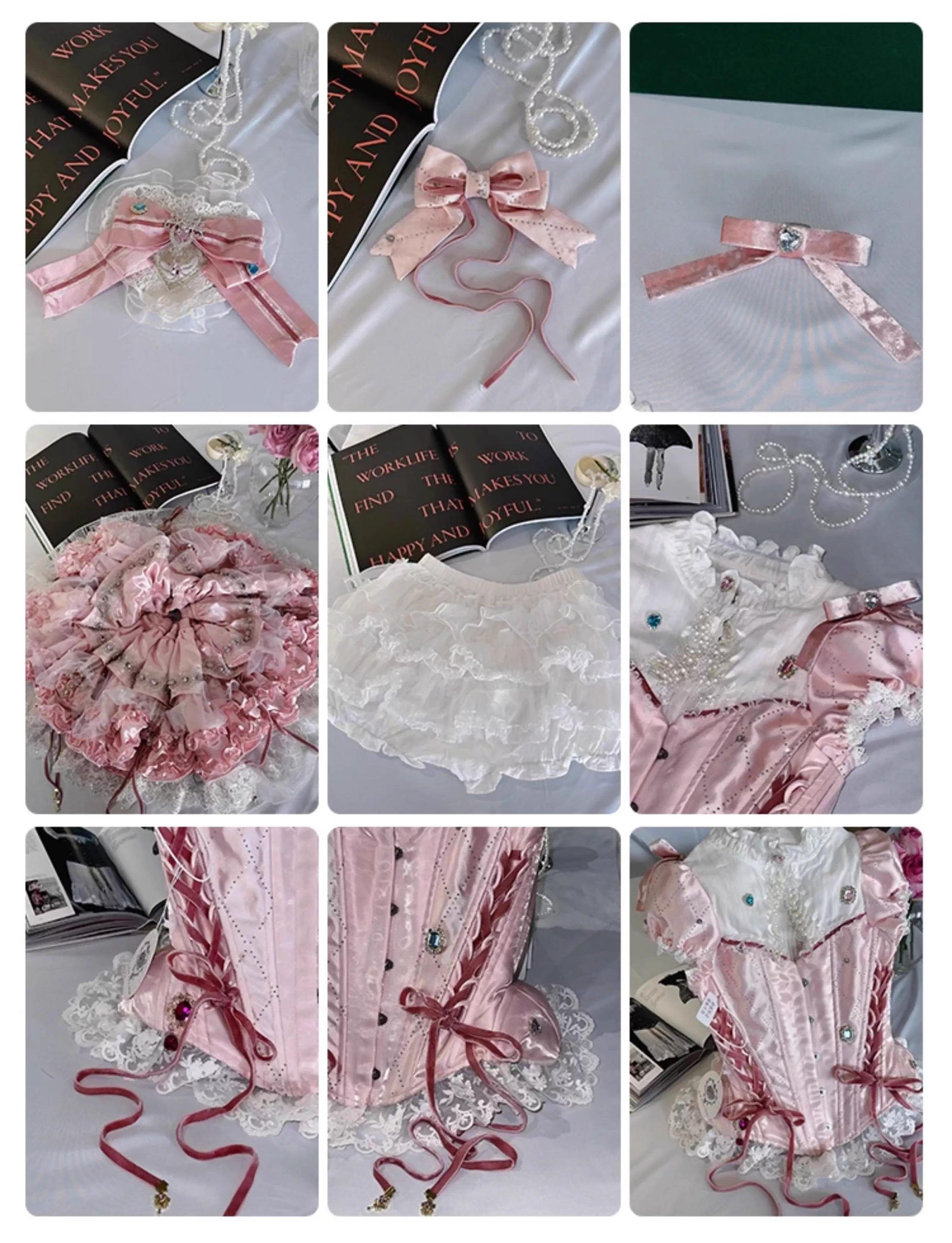 Dream Nuclear Island - Dream Nuclear Bubbles - Pink Sweet Lolita Corset & Tiered SK