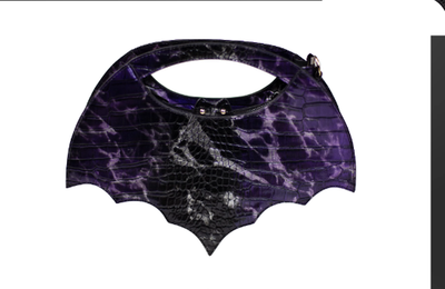 Daylight~Gothic Lolita Purple-black Gradient Bat-shaped Bag purple-black gradient  