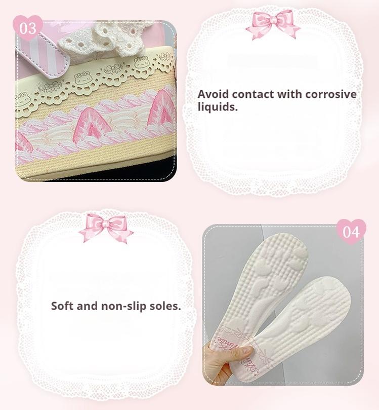 Aimee - Strawberry Limited - Sweet Lolita Platform Shoes Girlish Shoes