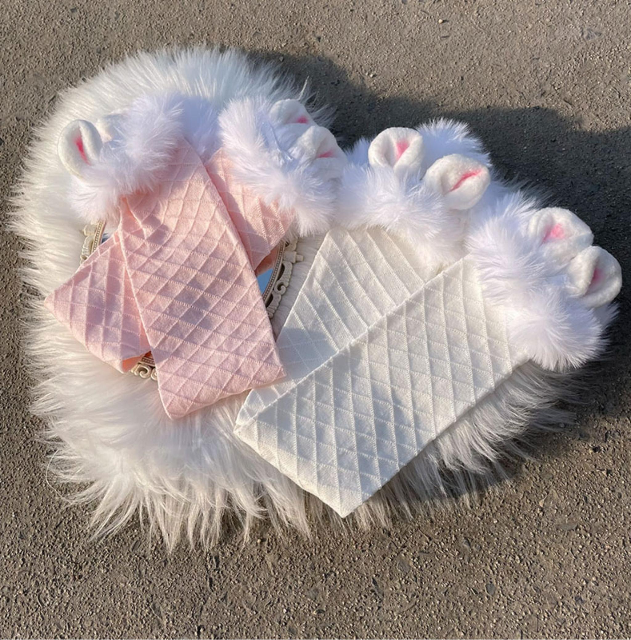 Hua Nai Cat - Winter Lolita Socks Cute Plush Lace Calf Socks