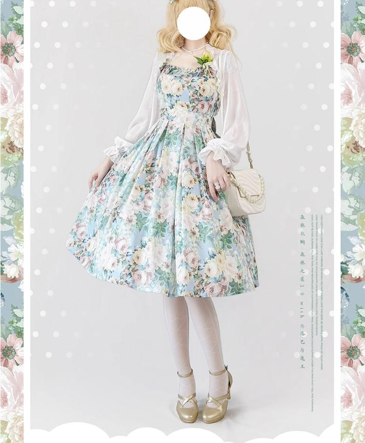 Forest Wardrobe - Forest Basket 3.0 - Vintage Lolita JSK Dress Summer Thin Dress
