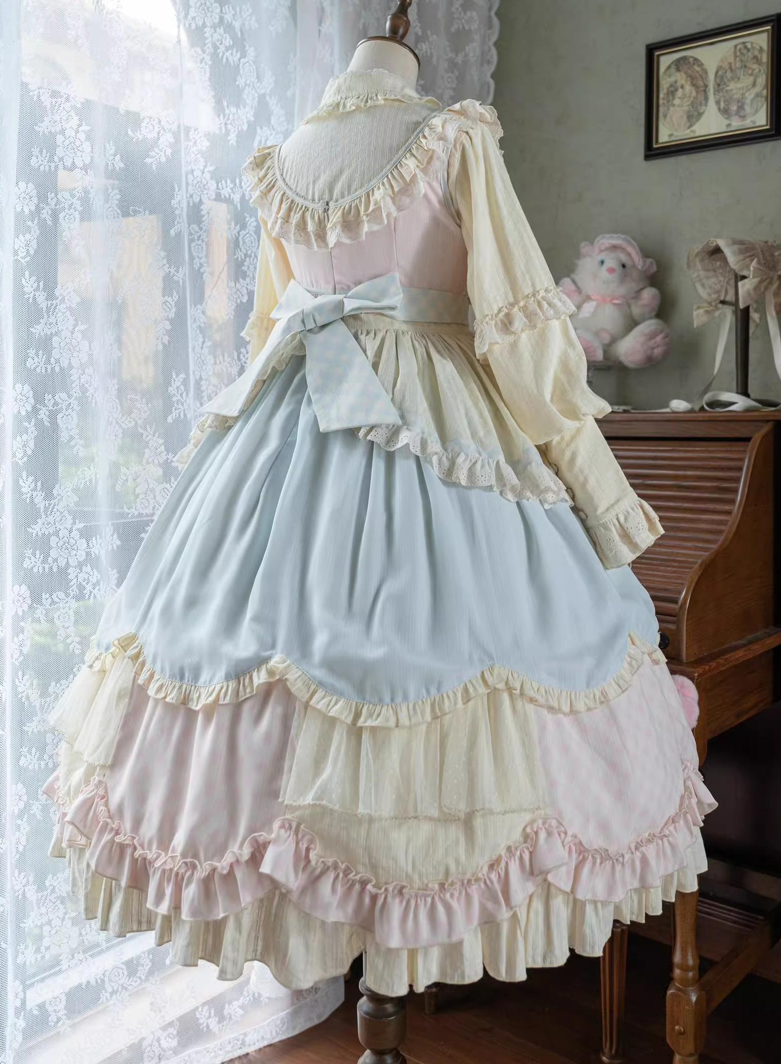 Uncle's Workshop - Dreamy Macaron - Sweet Lolita JSK Dress Solid Color Shirt