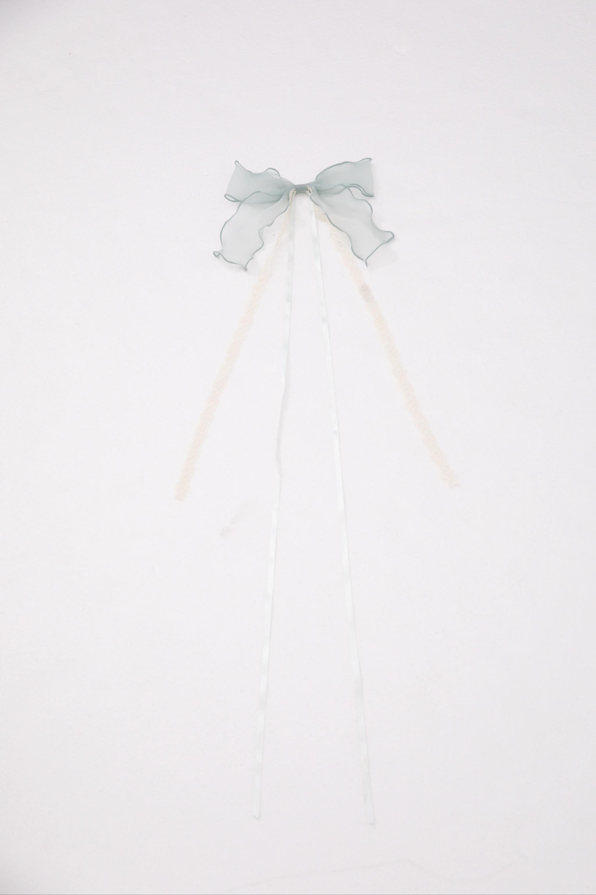 ZJstory - Sonnet Summer - Sweet Lolita Accessory Set Bow KC Hairband Waist Tie Mint Choker Only F