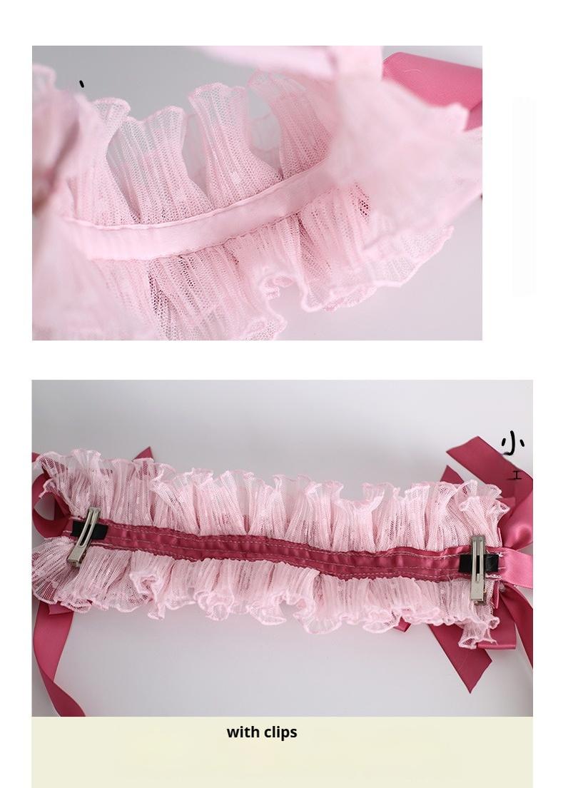 Xiaogui - Velvet Cake - Sweet Lolita Head Accessory Set with Ribbon Bow Details