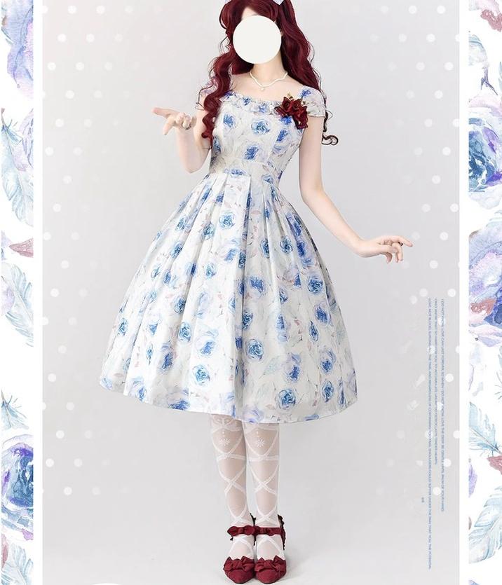 Forest Wardrobe - Forest Basket 3.0 - Vintage Lolita JSK Dress Summer Thin Dress